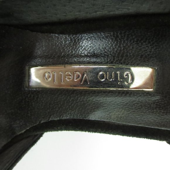 $200 GINO VAELLO Black Heels Pumps Shoes - Picture 4 of 7